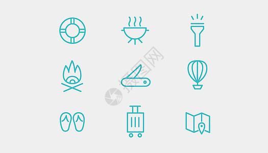 旅行露营图标icon背景图片