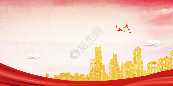 上海弄堂五一背景设计图片