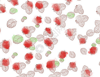 水彩草莓图片