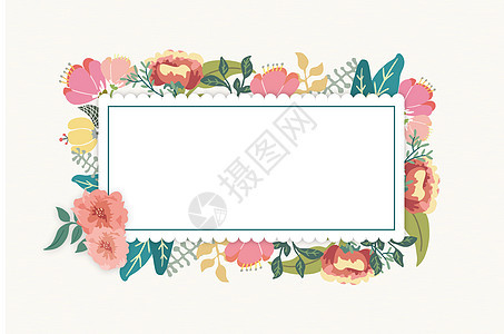 花卉背景素材边框背景图片