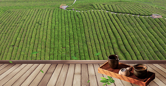 清新春茶广告背景背景图片