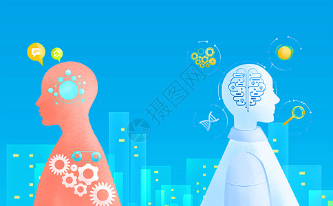 技术成果插画-技术成果卡通-医疗科技元素插图-摄图网