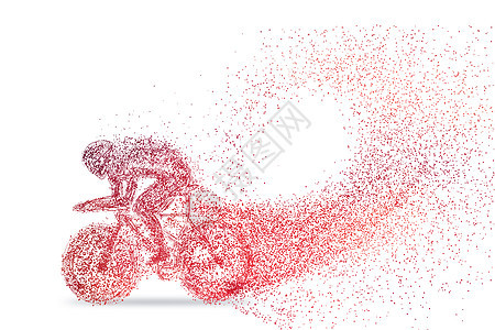自行车运动剪影图片