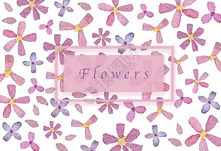 清新粉紫花朵背景图片