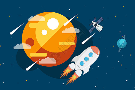 北斗卫星导航系统插画_北斗卫星导航系统卡通_北斗卫星导航系统插图