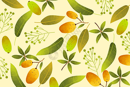 热带植物芒果水果背景图片