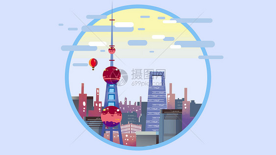 上海矢量城市图片
