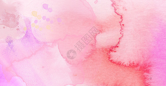 粉红色浪漫水彩背景图片