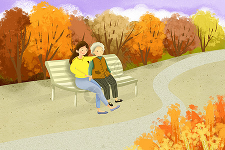 母亲节的陪伴插画图片下载-正版图片400134661-摄图网
