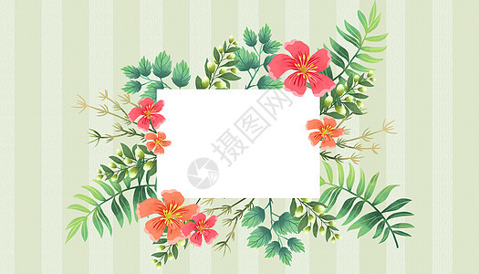 植物花卉花环背景图片