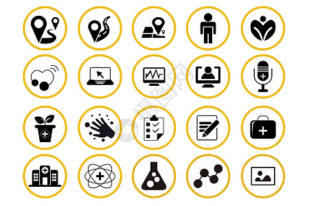 在线驾驭医疗医用工具图标icon插画