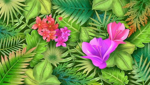 绿色植物花卉背景背景图片