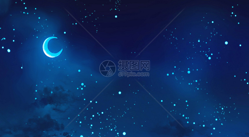 夜空中的月亮图片