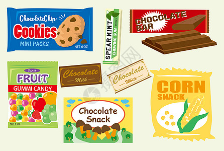 零食元素糖果包装高清图片