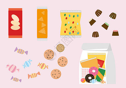 包装食品零食礼包元素插画