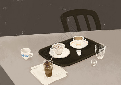 咖啡插画图片