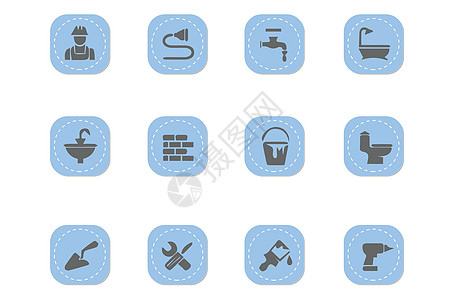 水龙头矢量建筑用具插画