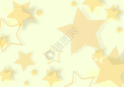 黄色几何几何星星背景插画