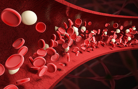 血管堵塞血红细胞血管场景设计图片