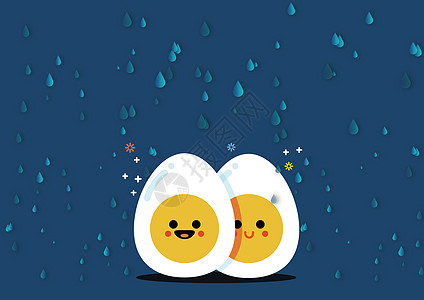 情侣蛋蛋雨中的情侣高清图片