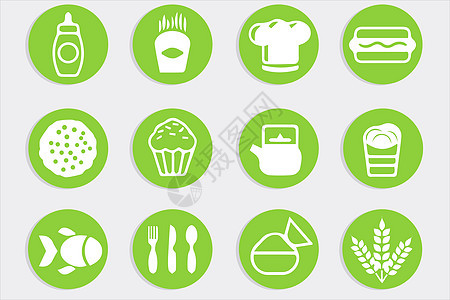 食品餐饮类图标背景图片