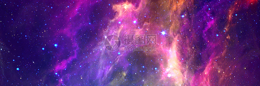 紫色璀璨星空banner图片