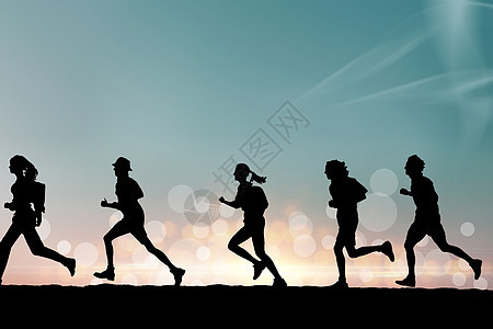 青年跑步背景背景图片
