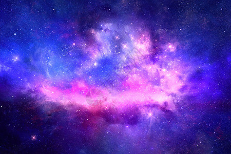 蓝紫色星空图片