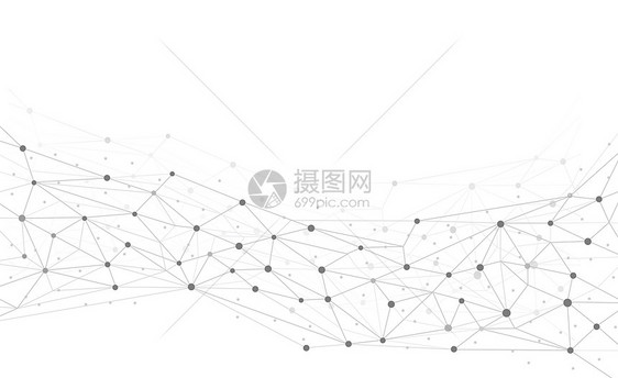 分子线条科技背景图片