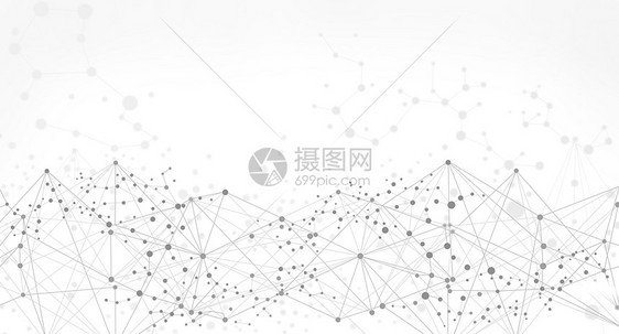 分子线条科技背景图片