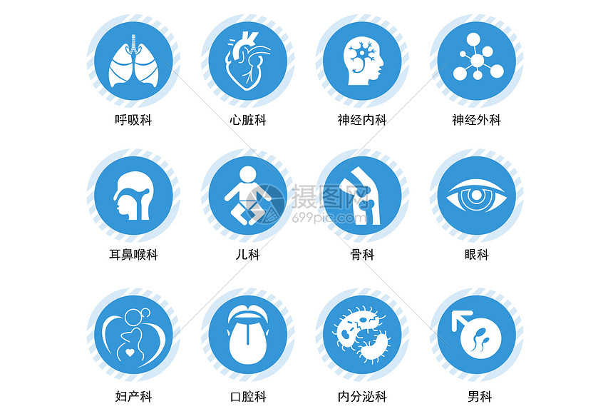 医疗医用科室图标icon插画图片下载-正版图片400144686-摄图网