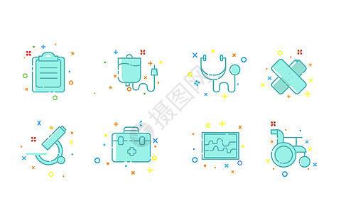 医疗MBE图标背景图片
