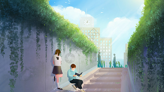 青春校园插画图片下载 正版图片 摄图网 青春校园插画图片下载 正版图片 摄图网