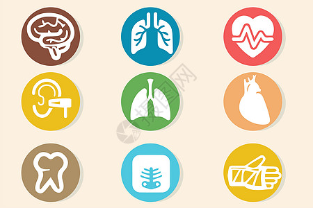 肺解剖医学护理类图标插画