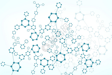 六边形分子结构背景图片