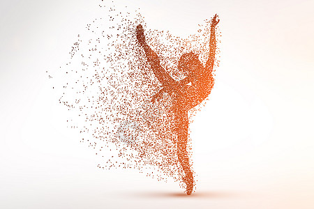 背景  |舞蹈剪影舞蹈剪影背景  |夕阳下跳舞舞蹈剪影元素  |墨迹舞动