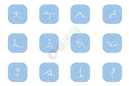 瑜伽图标背景图片