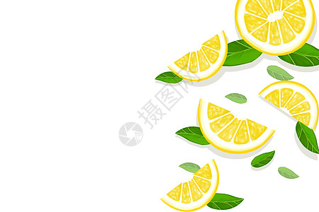 清新柠檬简约背景图片