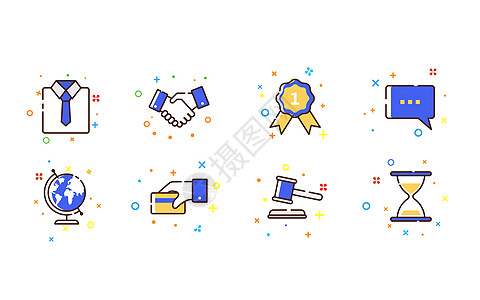 奖章商务办公MBE图标插画