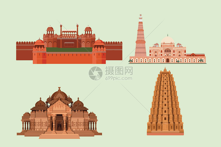 印度建筑素材图片