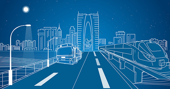 科技城市交通场景图片