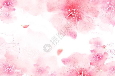 梦幻浪漫花卉背景背景图片