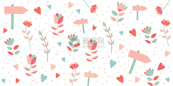 粉红花卉背景图片