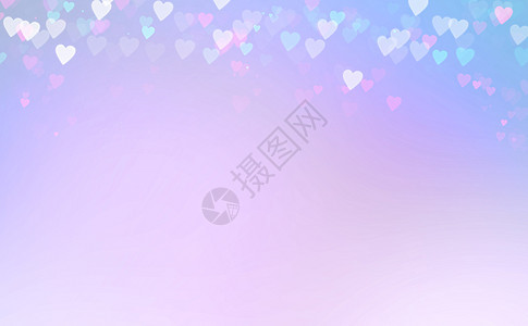 紫色心形梦幻背景背景图片