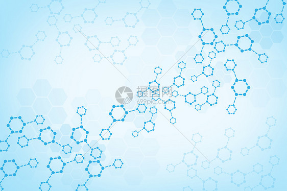 六边形分子结构背景图片