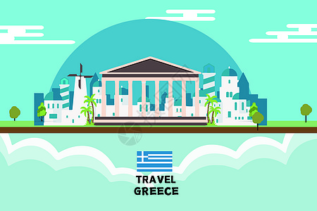 希腊旅游背景图片