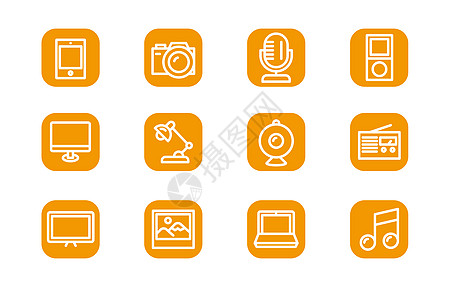 线性图标收音机线性图标高清图片
