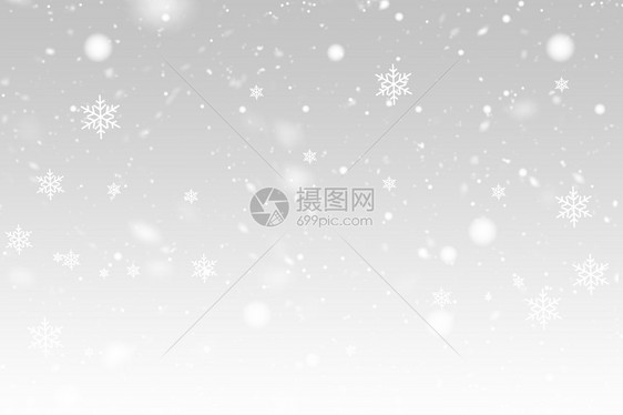 浪漫雪花银色背景图片