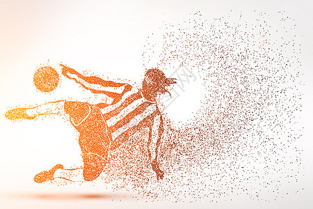 创意足球比赛剪影粒子图片素材