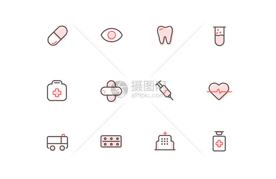 医疗线icon护士节图标图片